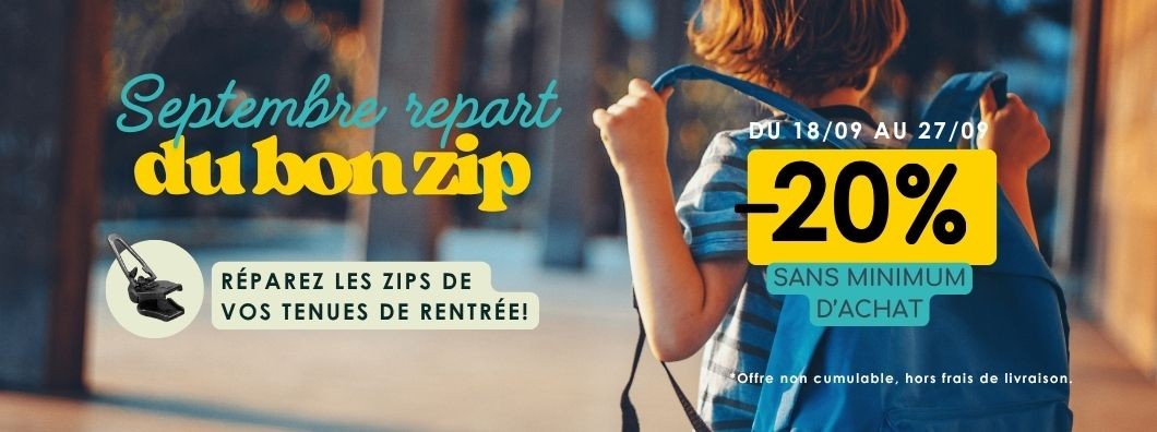 Septembre repart du bon zip : -20% du 18 au 27/09