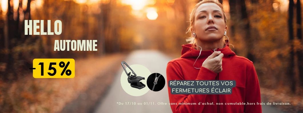 Promo d'automne : -15% sans minimum d'achat