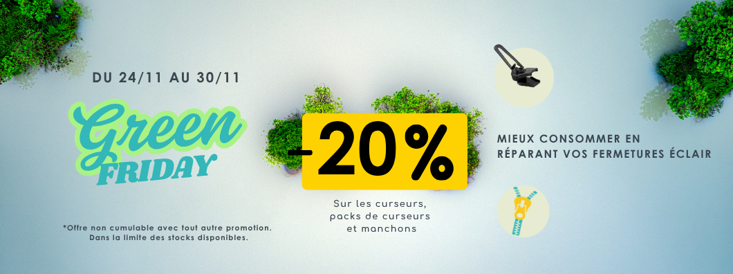 Promo Green Friday : -20% sans minimum d'achat