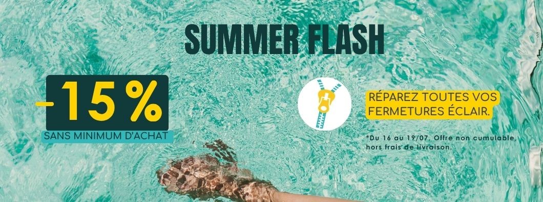 Summer Flash: -15% sans minimum d'achat du 17 au 20/07