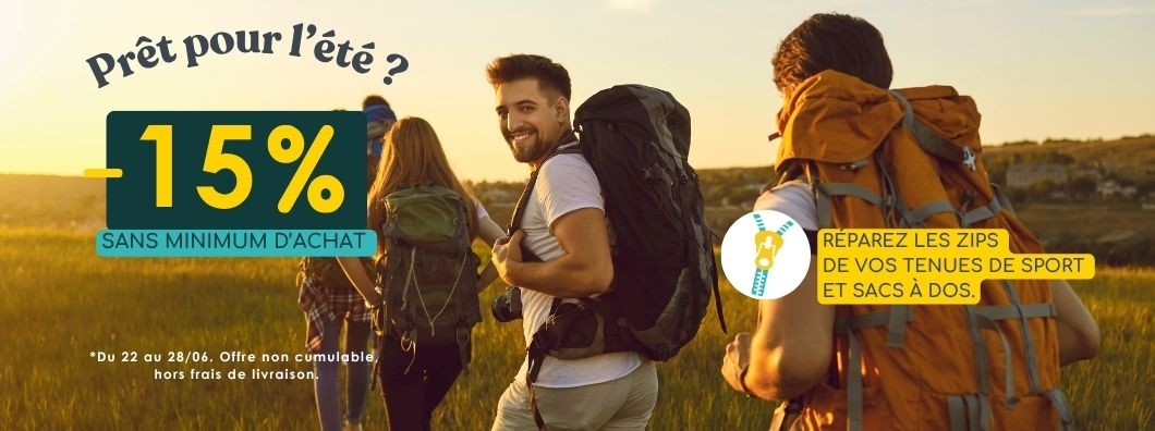 Promo de juin : -15% sans minimum d'achat